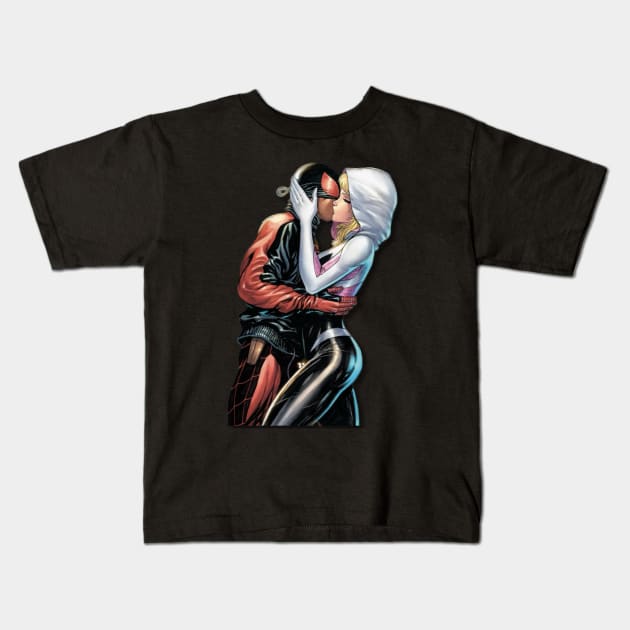 Miles and Gwen Kids T-Shirt by FunkoJunkie